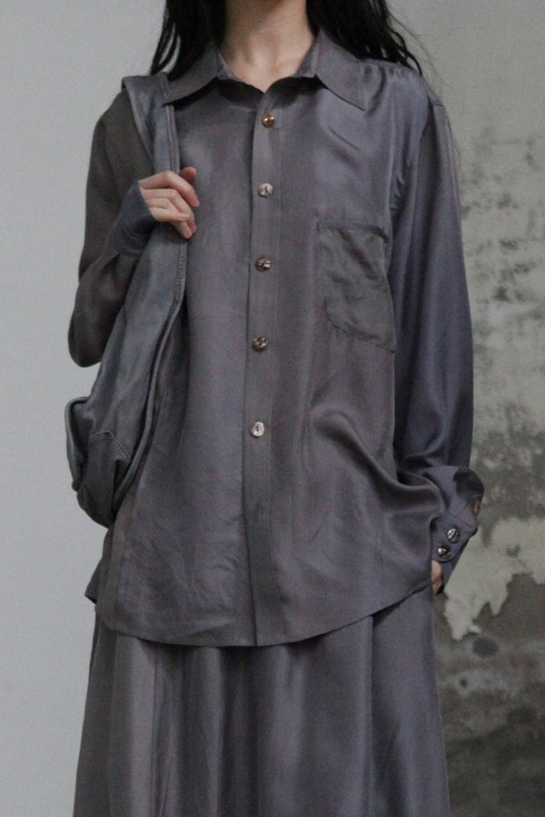 AVIVA JIFEI XUE round pocket shirt SS24-RPS-PLS